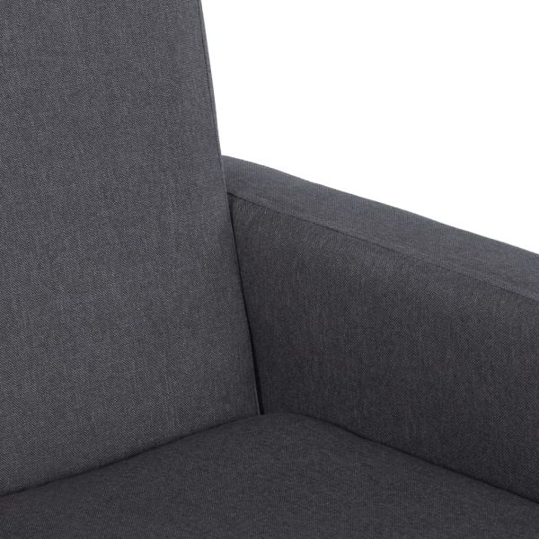 Люлеещ се стол, тъмносив, текстил