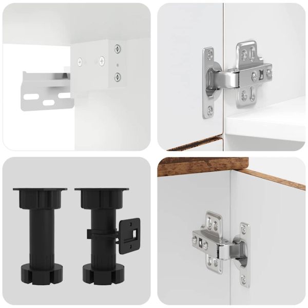 Комплект кухненски шкафове от 7 части Lucca, инженерно дърво