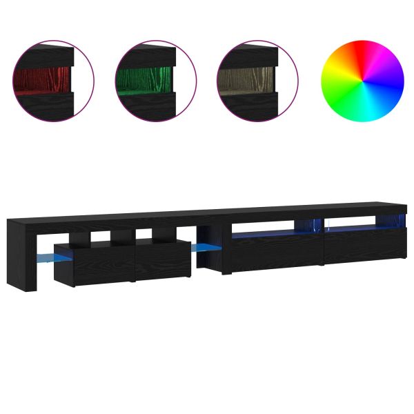 ТВ шкаф 3 pcs Черния дъб 290 x 36,5 x 40 см Инженерно дърво