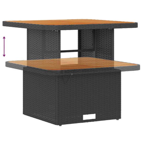 Градински Софа Комплект 10 pcs Черно полиратан