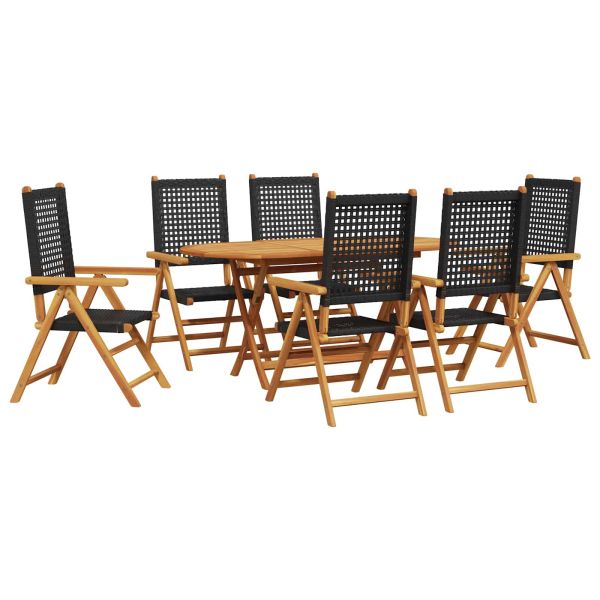 Комплект за хранене в градината 7 pcs Черно