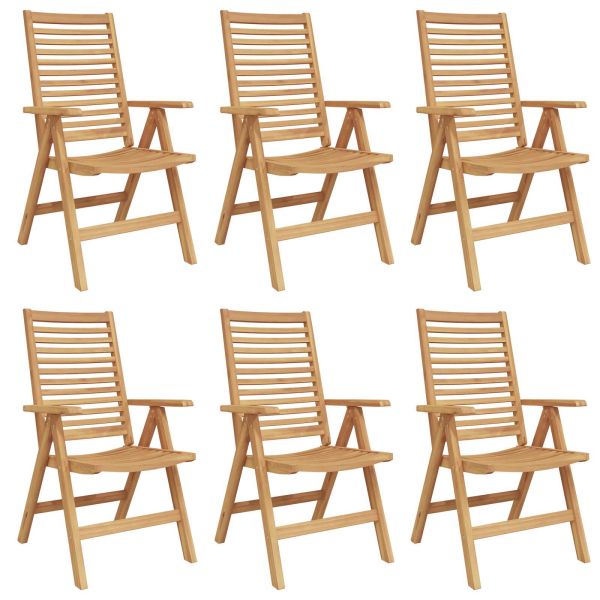 Градински стол 6 pcs Кафяво 52 x 64.5 x 108 см