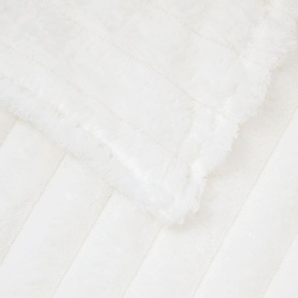 Одеяло Бяло 200 x 150 cm Мека вълна