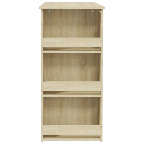 Бар маса с рафтове сонома дъб 102x50x103,5 см инженерно дърво