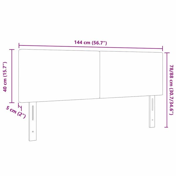 LED глава с LED ленти Тъмен сив 144 см Кордюрова тъкан