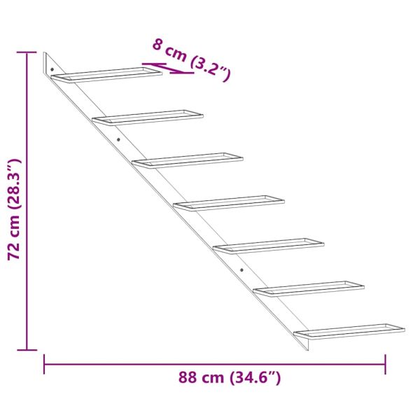 Стойка за вино за 7 бутилки, стенен монтаж, златиста, метал