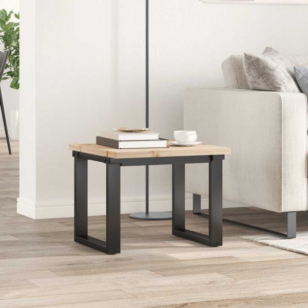 Плот за маса, 50x50x2,5 см, квадратен, бор масив