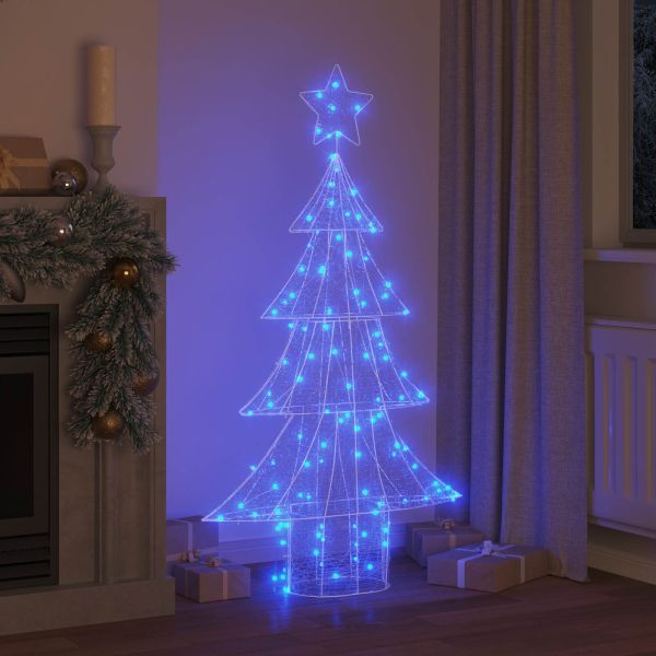Коледно дърво с 160 LED светодиода Синьо 150 cm Акрил