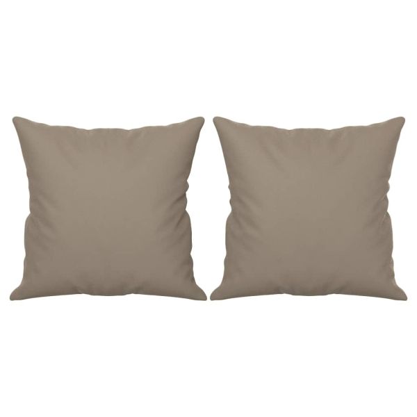 2-местен диван с възглавници таупе 140 см микрофибърен плат