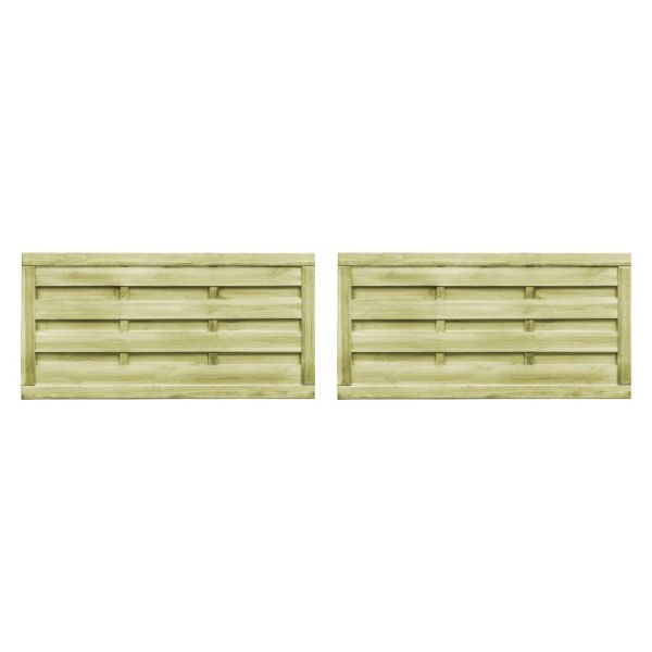 Градински порти, 2 бр, бор зелена импрегнация, 150x75 см