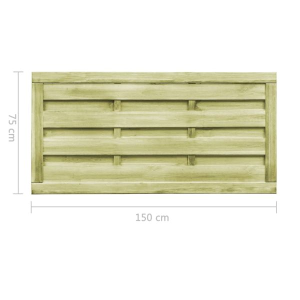 Градински порти, 2 бр, бор зелена импрегнация, 150x75 см