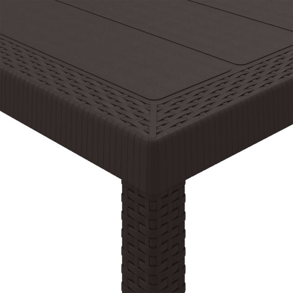 Градинска маса Кафяво 350 x 100 x 74 см полиратан