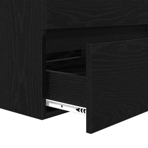 Комплект мебели за баня 3 pcs Черния дъб Инженерно дърво