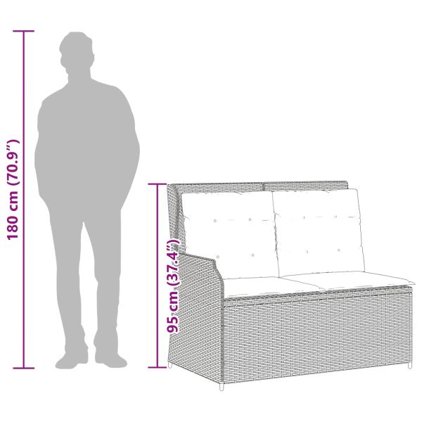 Градинска пейка Кафяво полиратан