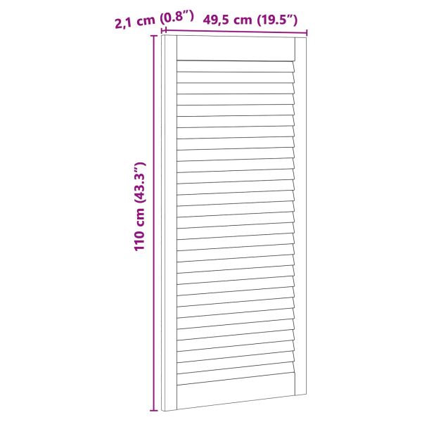 Врата за шкаф с врата 4 pcs Естествен 49,5 x 2,1 x 110 см