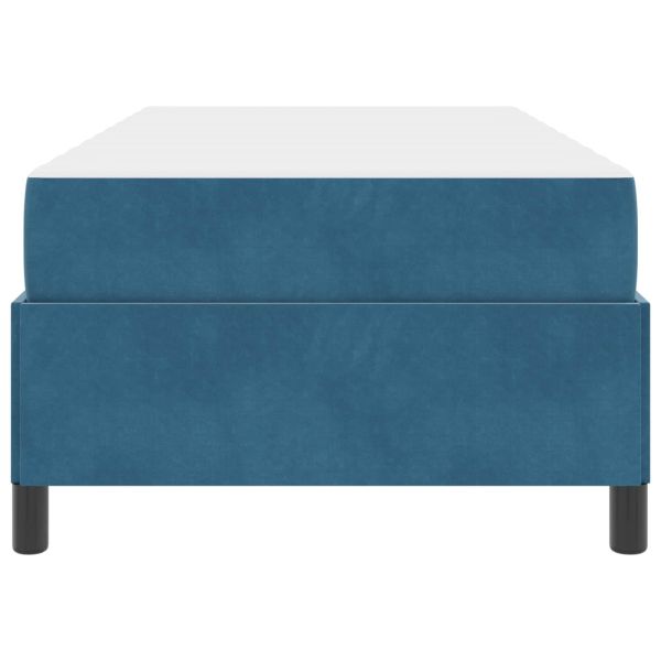 Рамка за легло с матрак Тъмен син 90 x 190 cm текстил