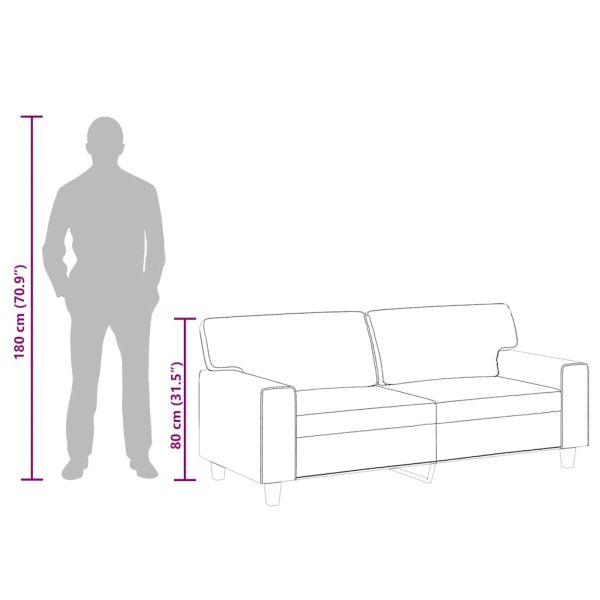 2-местен диван, сив, 140 см, изкуствена кожа