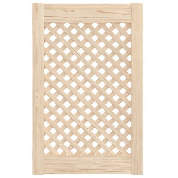 Врати за шкафове с решетен дизайн 2 бр 39,5x61,5 см бор масив