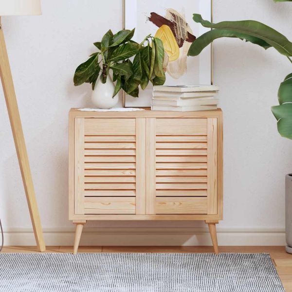 Врати за шкафове с извит дизайн 2 бр. масивна дървесина бор