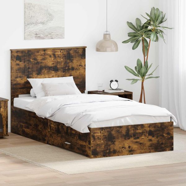 Рамка за легло с таблото Димян дъб 100 x 200 cm Инженерно дърво