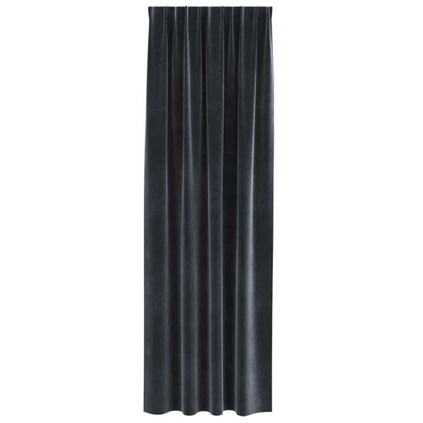 Затъмняващи завеси 2 pcs Тъмен сив 140 x 260 cm Кадифе
