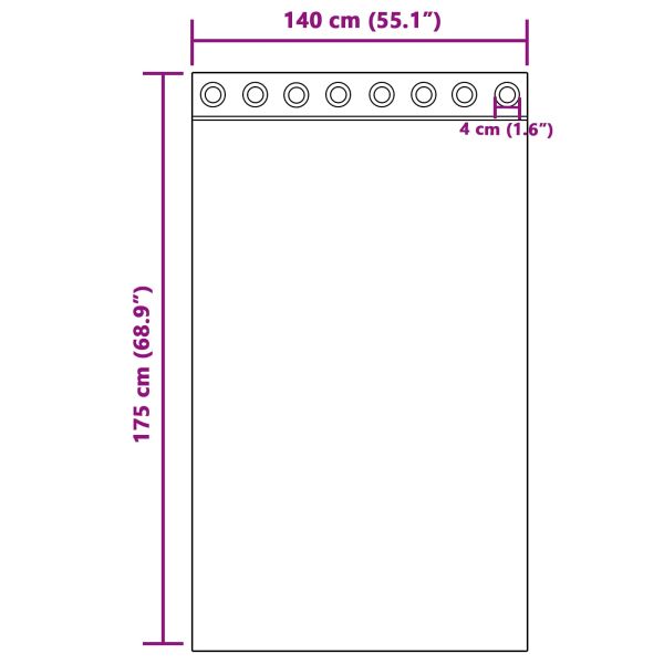Затъмняващи завеси 2 pcs Светлосиво 140 x 175 cm Кадифе