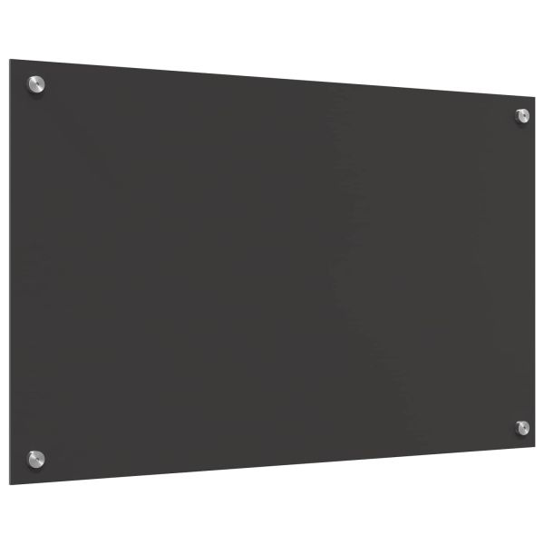 Кухненски гръб Тъмен сив 80 x 50 cm закалено стъкло