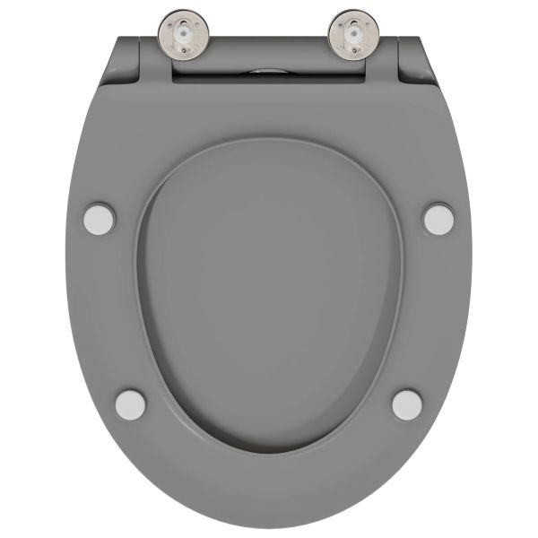Тоалетна седалка Сив 47 x 37,5 x 3,8 см Дуропласт