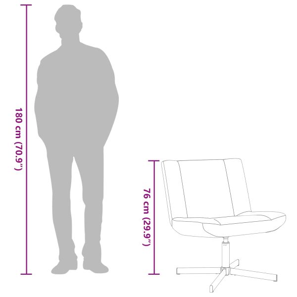 Въртящ се стол Тъмен сив 63 x 75 x 76 см Овча
