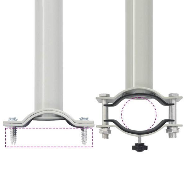 Прибираща се странична тента, 100х300 см, червена