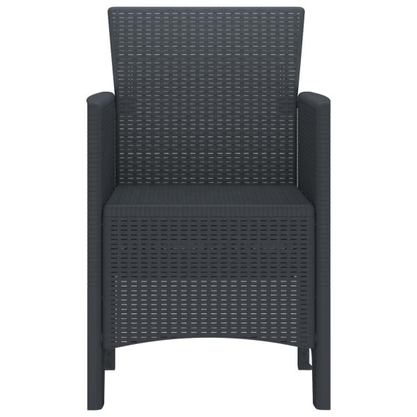 Градински стол 2 pcs Антрацит 53 x 49 x 85 см Полипропилен