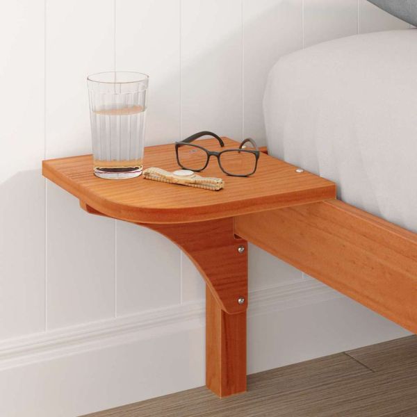 Рамка за легло Кафяво с восъчно покритие 135 x 190 cm