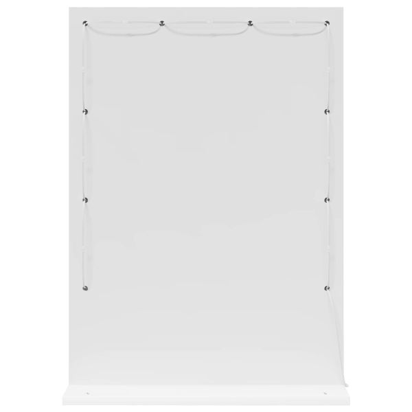 Огледало за грим Бяло 70 x 50 x 18 см Стъкло и инженерно дърво