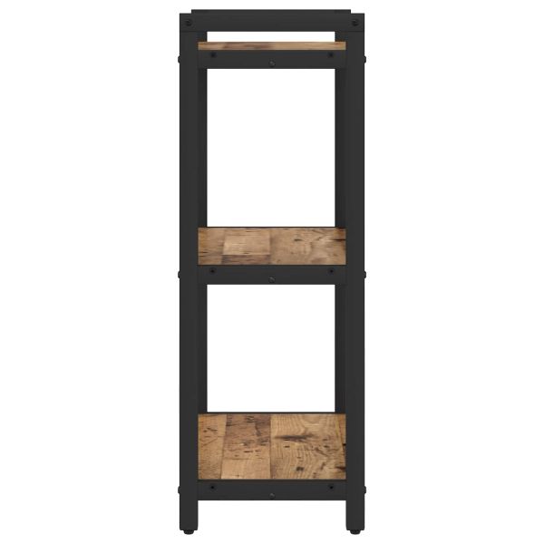 Рафт за книги 40 x 30 x 85 см Инженерна дървесина Старо дърво