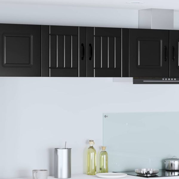 Стенен шкаф Lucca 2 pcs Черно 40 x 31 x 40 см