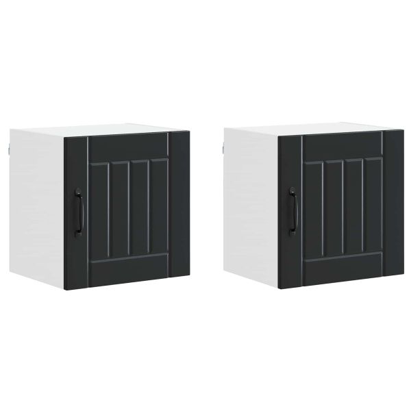 Стенен шкаф Lucca 2 pcs Черно 40 x 31 x 40 см