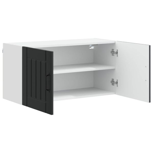 Стенен шкаф LUCCA Черно 80 x 31 x 40 см Инженерна дървесина
