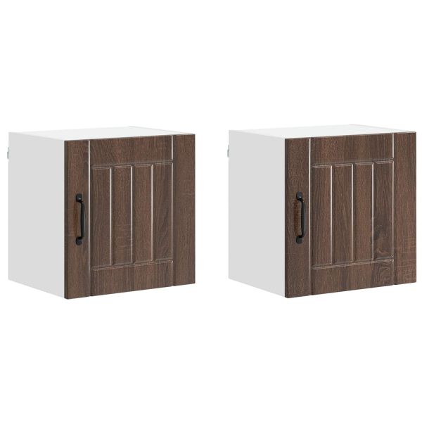 Стенен шкаф LUCCA 2 pcs Кафяв дъб 40 x 31 x 40 см