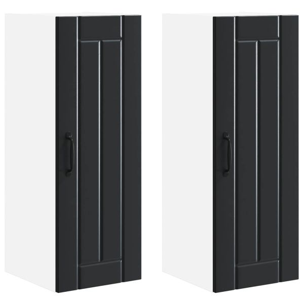 Стенен шкаф Lucca 2 pcs Черно 30 x 31 x 80 см