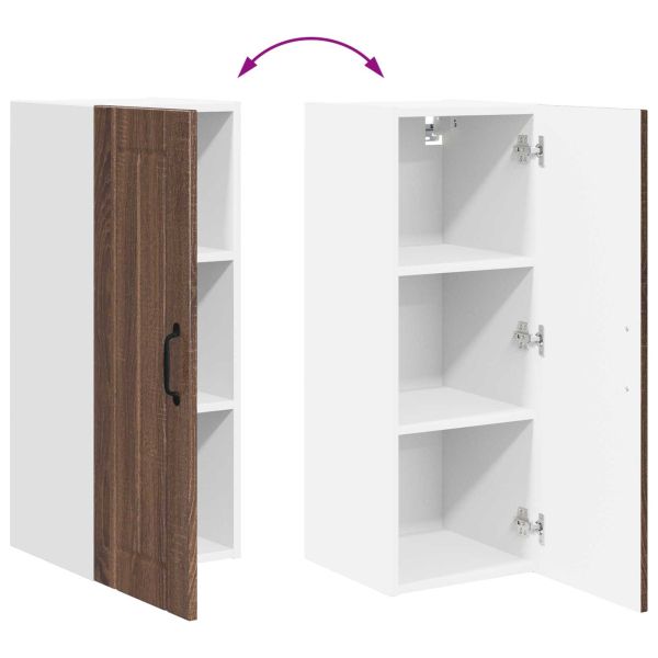 Стенен шкаф LUCCA 2 pcs Кафяв дъб 30 x 31 x 80 см