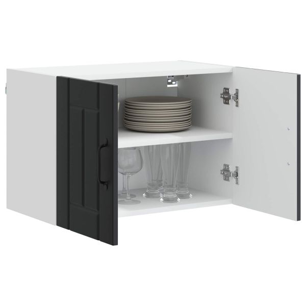Стенен шкаф Lucca 2 pcs Черно 60 x 31 x 40 см