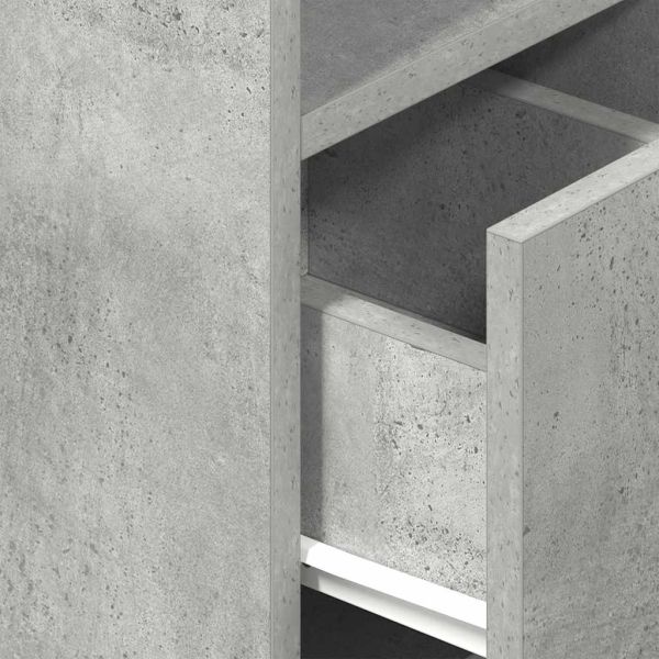 Нощни шкафчета, 2 бр, с чекмедже, бетонно сив, 25x31x66 см