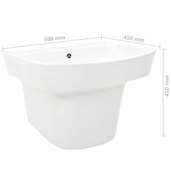 Басейн Бяло 50 x 45 x 41 см Глазирана керамика