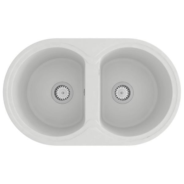 Кухненска мивка Бяло 78 x 47 x 20.5 см Гранит