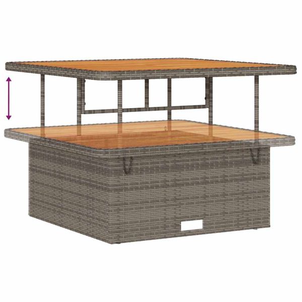 Градински Софа Комплект с възглавница 8 pcs Сив Полиратан