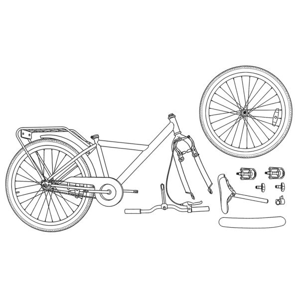 Детски Велосипед 20 инча за 6–11 години Бяло