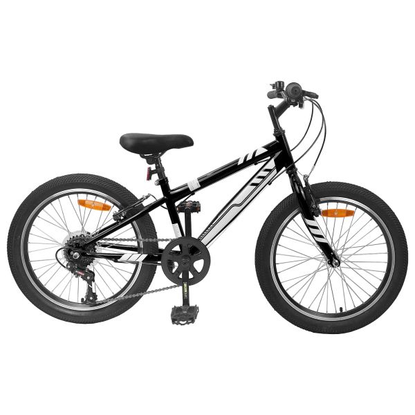 Планински Велосипед 20 инча 6-Speed за 5-8 години Черно