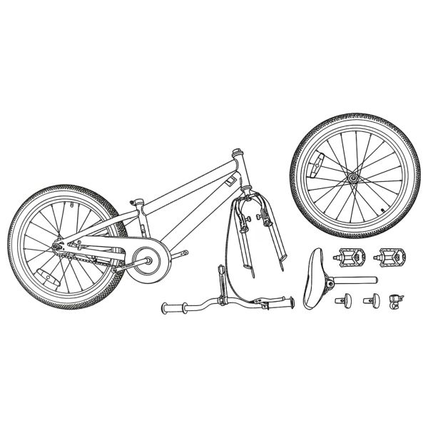 Планински Велосипед 20 инча 6-Speed за 5-8 години Черно