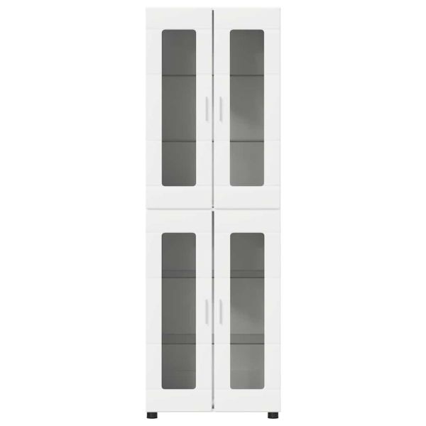 Висок шкаф с рафт FLORIN Бяло 60 x 35 x 182 см Инженерно дърво