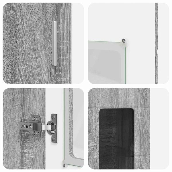 Висок шкаф FLORIN Сив Сонома 60 x 35 x 182 см Инженерно дърво